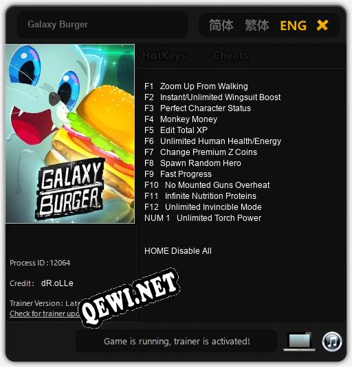 Galaxy Burger: ТРЕЙНЕР И ЧИТЫ (V1.0.46)