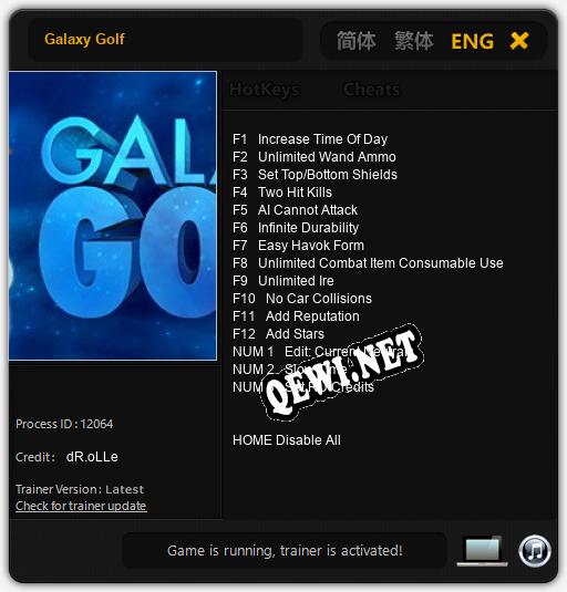 Трейнер для Galaxy Golf [v1.0.6]