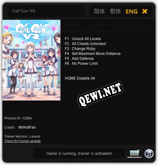 Gal*Gun VR: Читы, Трейнер +6 [MrAntiFan]