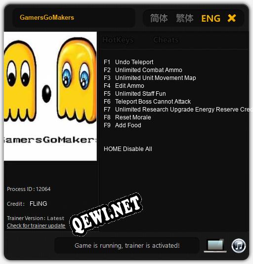 Трейнер для GamersGoMakers [v1.0.5]