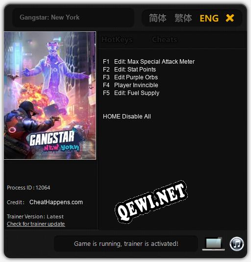 Трейнер для Gangstar: New York [v1.0.5]