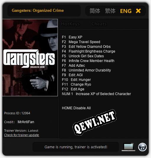 Gangsters: Organized Crime: Трейнер +13 [v1.4]