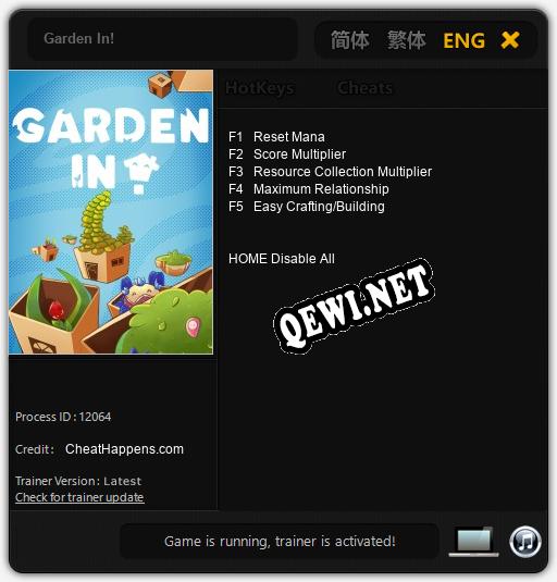 Garden In!: ТРЕЙНЕР И ЧИТЫ (V1.0.93)