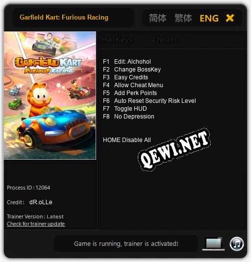 Garfield Kart: Furious Racing: ТРЕЙНЕР И ЧИТЫ (V1.0.98)