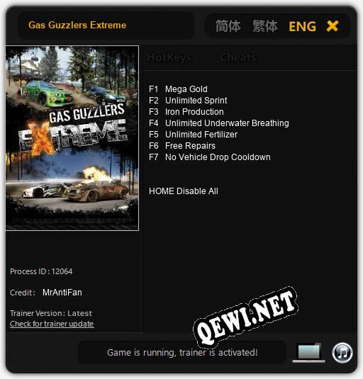 Трейнер для Gas Guzzlers Extreme [v1.0.9]