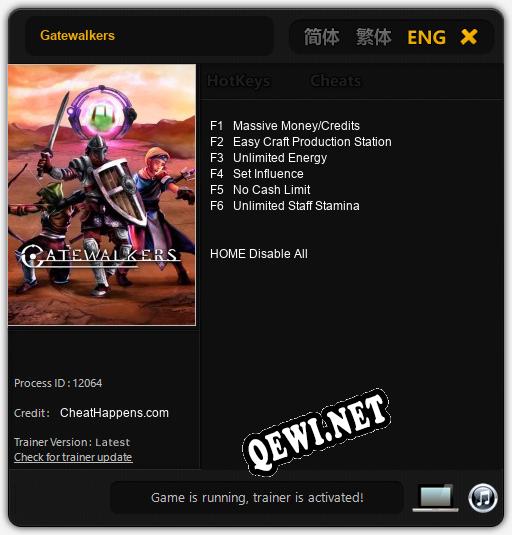 Gatewalkers: Читы, Трейнер +6 [CheatHappens.com]