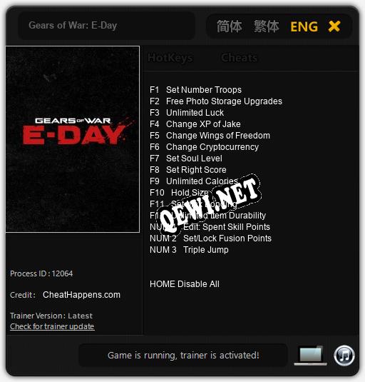 Gears of War: E-Day: Трейнер +15 [v1.5]