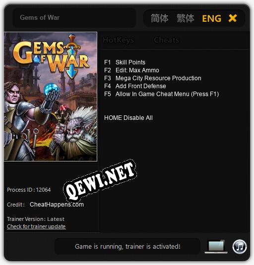 Gems of War: ТРЕЙНЕР И ЧИТЫ (V1.0.27)