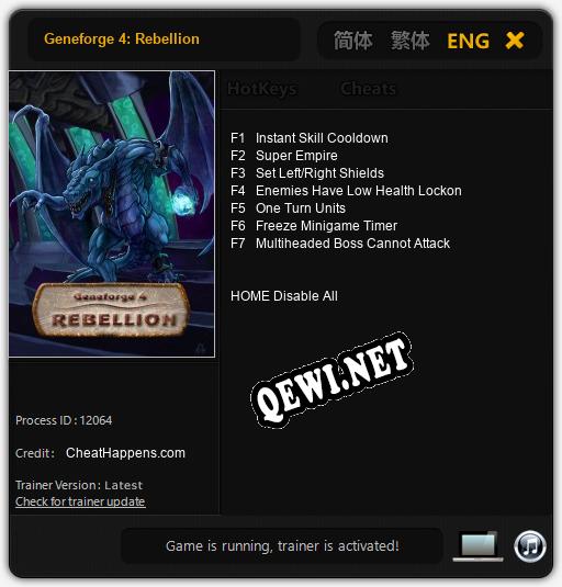 Geneforge 4: Rebellion: Трейнер +7 [v1.5]