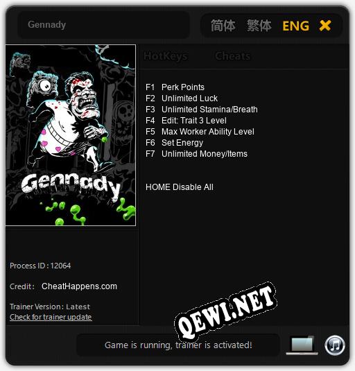 Gennady: Трейнер +7 [v1.3]