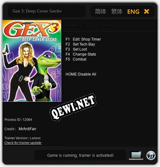 Gex 3: Deep Cover Gecko: Читы, Трейнер +5 [MrAntiFan]