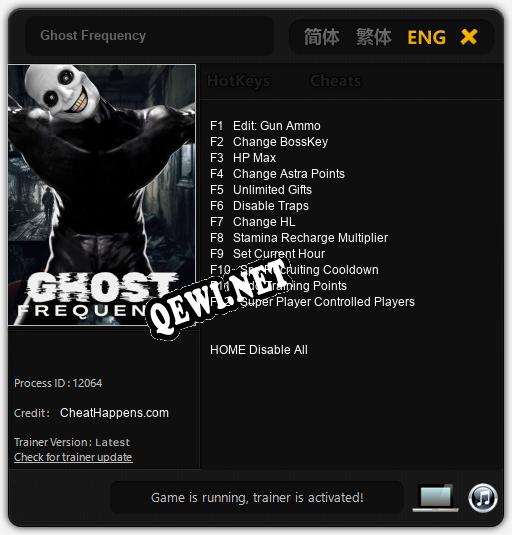 Ghost Frequency: Читы, Трейнер +12 [CheatHappens.com]