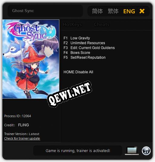 Трейнер для Ghost Sync [v1.0.6]