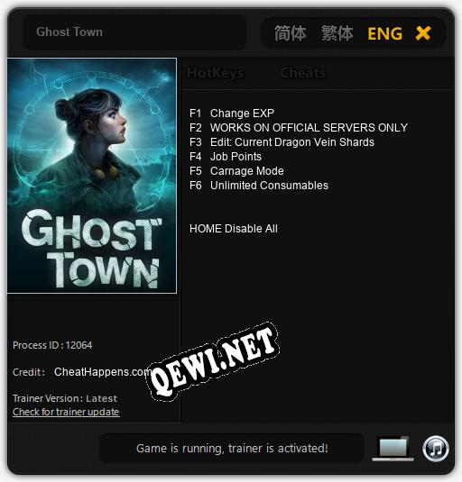 Трейнер для Ghost Town [v1.0.1]