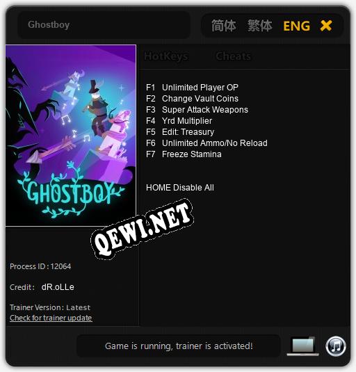Ghostboy: Трейнер +7 [v1.7]
