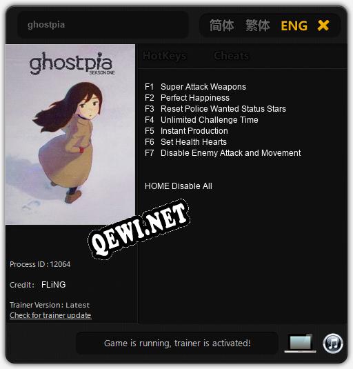 ghostpia: ТРЕЙНЕР И ЧИТЫ (V1.0.86)