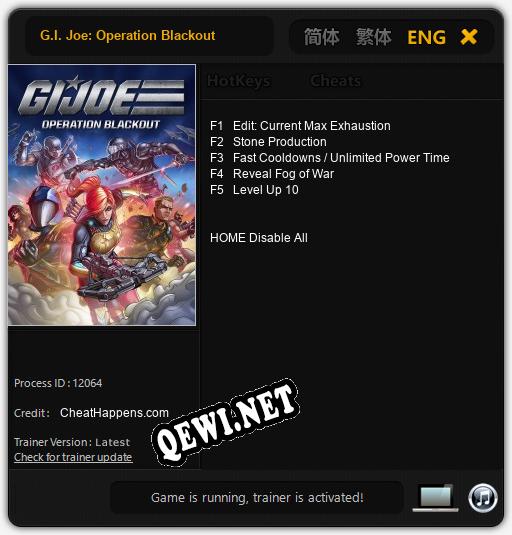 G.I. Joe: Operation Blackout: Трейнер +5 [v1.4]