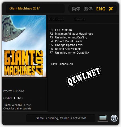 Giant Machines 2017: ТРЕЙНЕР И ЧИТЫ (V1.0.15)