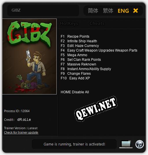 Трейнер для GIBZ [v1.0.2]