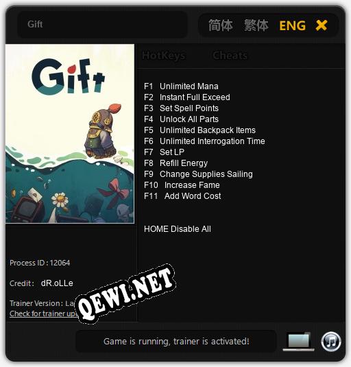 Gift: Трейнер +11 [v1.7]