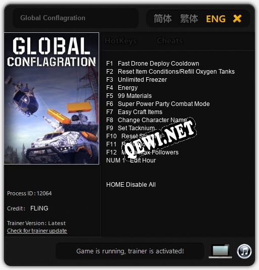 Global Conflagration: Трейнер +13 [v1.5]