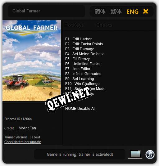 Global Farmer: Трейнер +12 [v1.4]