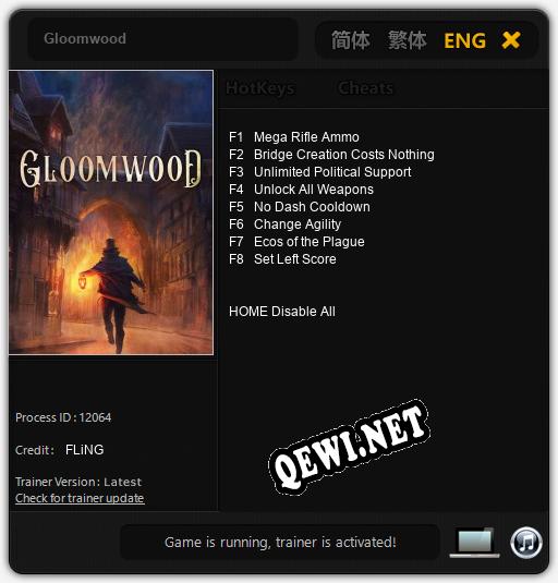 Gloomwood: ТРЕЙНЕР И ЧИТЫ (V1.0.96)