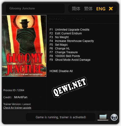 Gloomy Juncture: ТРЕЙНЕР И ЧИТЫ (V1.0.18)
