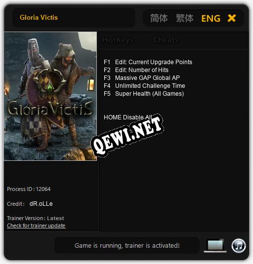 Трейнер для Gloria Victis [v1.0.3]