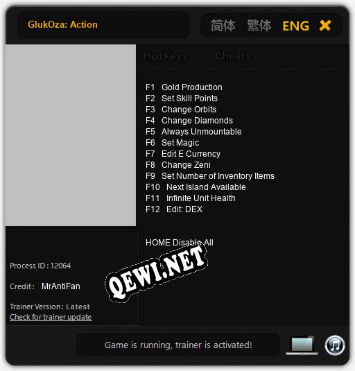 GlukOza: Action: ТРЕЙНЕР И ЧИТЫ (V1.0.9)