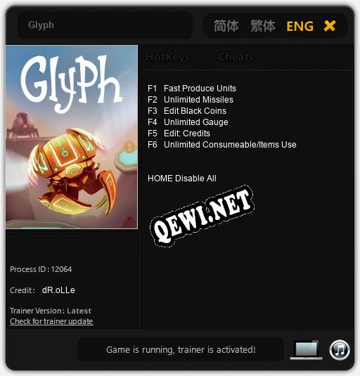 Glyph: Трейнер +6 [v1.9]