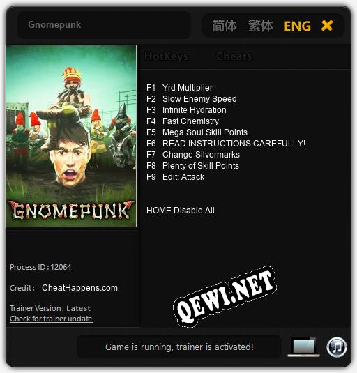 Gnomepunk: ТРЕЙНЕР И ЧИТЫ (V1.0.69)