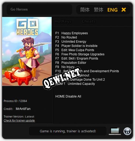 Go Heroes: Читы, Трейнер +13 [MrAntiFan]