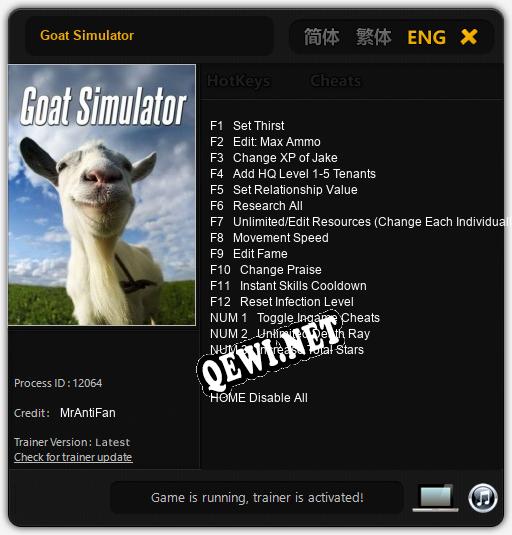 Goat Simulator: Трейнер +15 [v1.4]