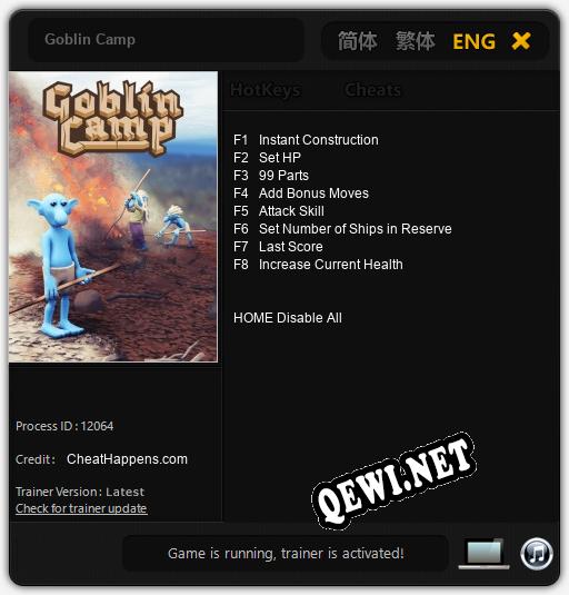 Goblin Camp: Читы, Трейнер +8 [CheatHappens.com]