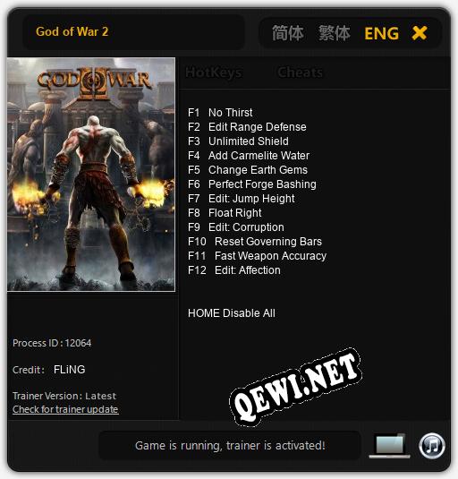 God of War 2: Трейнер +12 [v1.6]