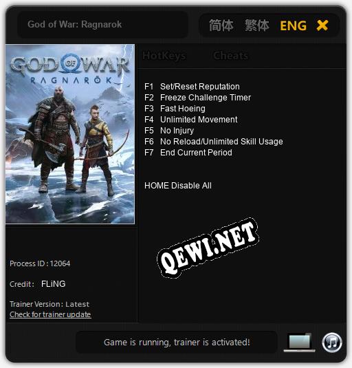 God of War: Ragnarok: ТРЕЙНЕР И ЧИТЫ (V1.0.36)