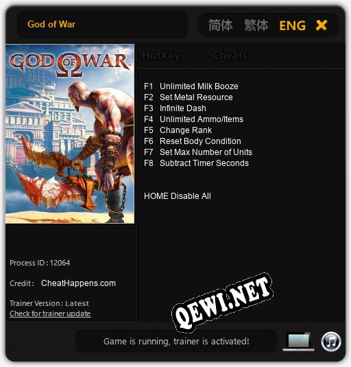 God of War: ТРЕЙНЕР И ЧИТЫ (V1.0.15)