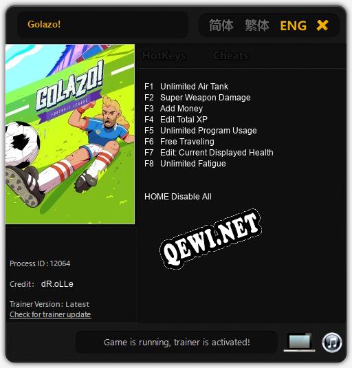 Golazo!: ТРЕЙНЕР И ЧИТЫ (V1.0.30)