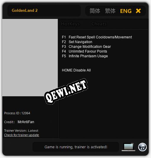 GoldenLand 2: Читы, Трейнер +5 [MrAntiFan]