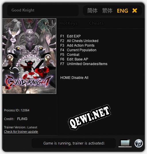 Good Knight: Трейнер +7 [v1.5]