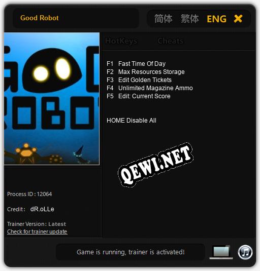 Good Robot: ТРЕЙНЕР И ЧИТЫ (V1.0.30)