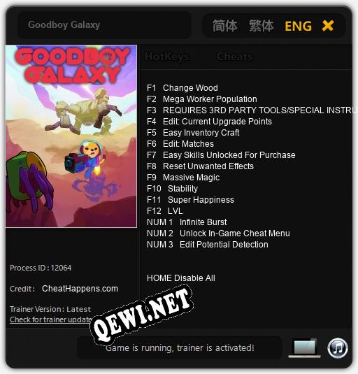 Трейнер для Goodboy Galaxy [v1.0.8]