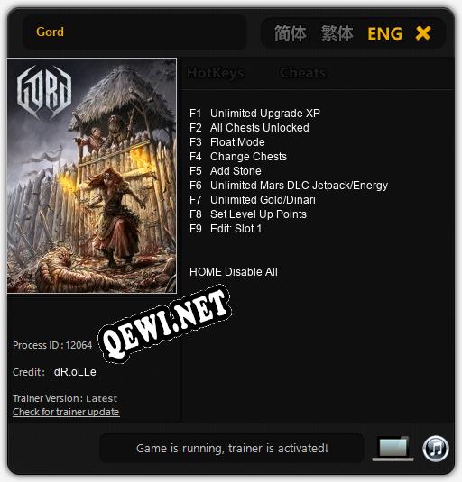 Трейнер для Gord [v1.0.8]