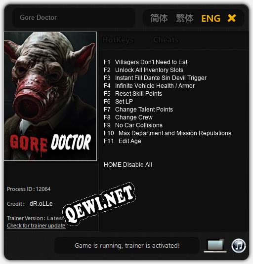 Gore Doctor: Читы, Трейнер +11 [dR.oLLe]