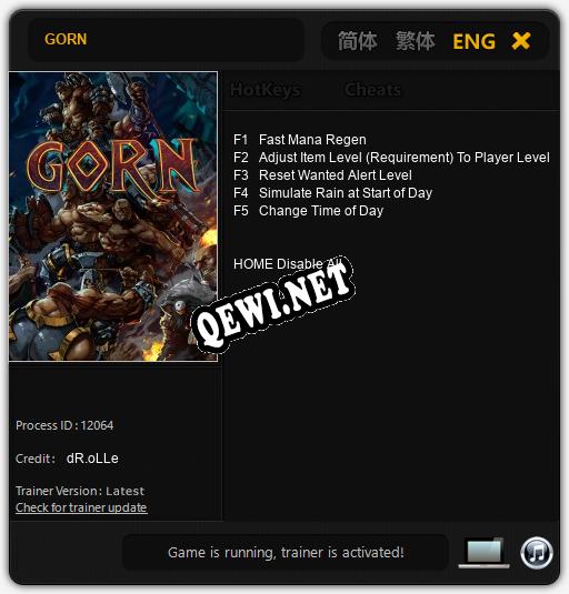 Трейнер для GORN [v1.0.6]