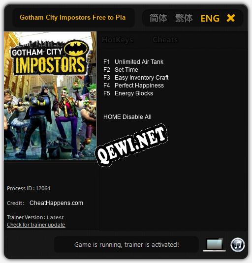 Gotham City Impostors Free to Play: Трейнер +5 [v1.8]