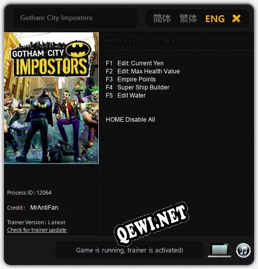Gotham City Impostors: ТРЕЙНЕР И ЧИТЫ (V1.0.32)
