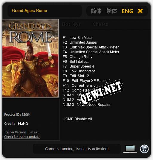 Grand Ages: Rome: Читы, Трейнер +15 [FLiNG]