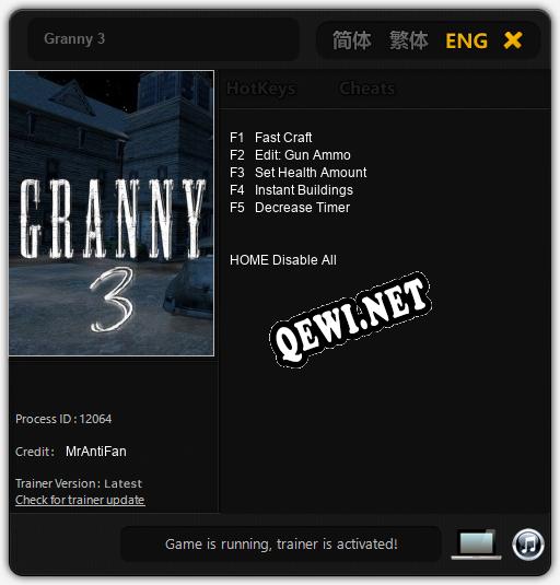 Трейнер для Granny 3 [v1.0.6]